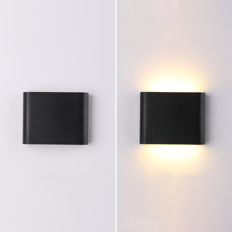 Minimalismus Aluminium LED Wandlampe zeitgemäße Stil wasserdichte Rechtecke Wandleuchte für den Innenhof Balkon