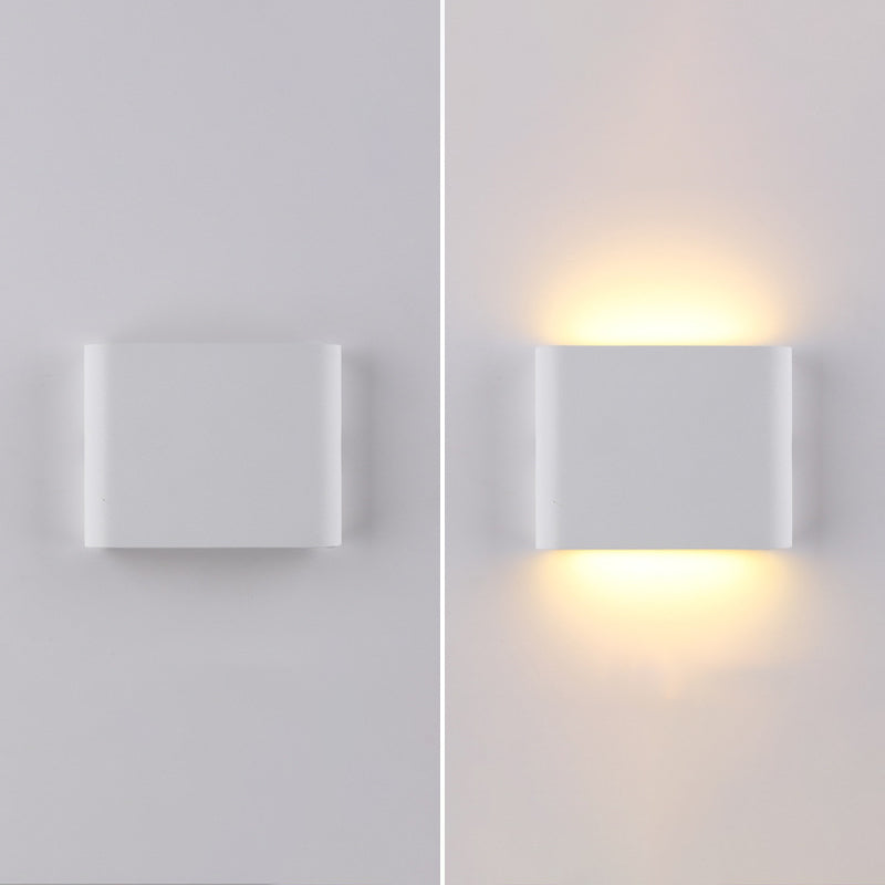 Minimalismus Aluminium LED Wandlampe zeitgemäße Stil wasserdichte Rechtecke Wandleuchte für den Innenhof Balkon