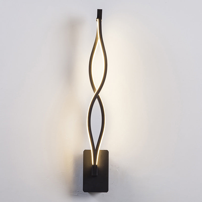 Linee a doppia ondata Lampada a parete a LED da 16,5 "H Luci di applique a coperto acrilico per camera da letto