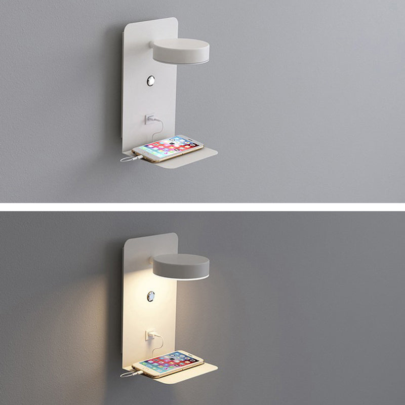 Moderne rotatable LED -Krankenbettlampe USB -Ladeanschluss Design Einfachheit Lichter mit Telefonhalter