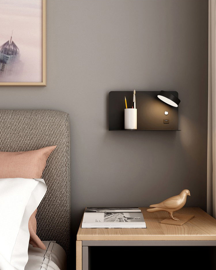 Moderne rotatable LED -Krankenbettlampe USB -Ladeanschluss Design Einfachheit Lichter mit Telefonhalter