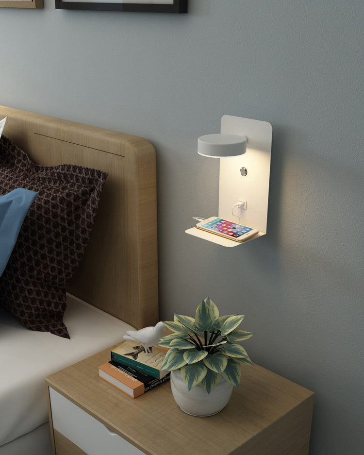 Moderne rotatable LED -Krankenbettlampe USB -Ladeanschluss Design Einfachheit Lichter mit Telefonhalter