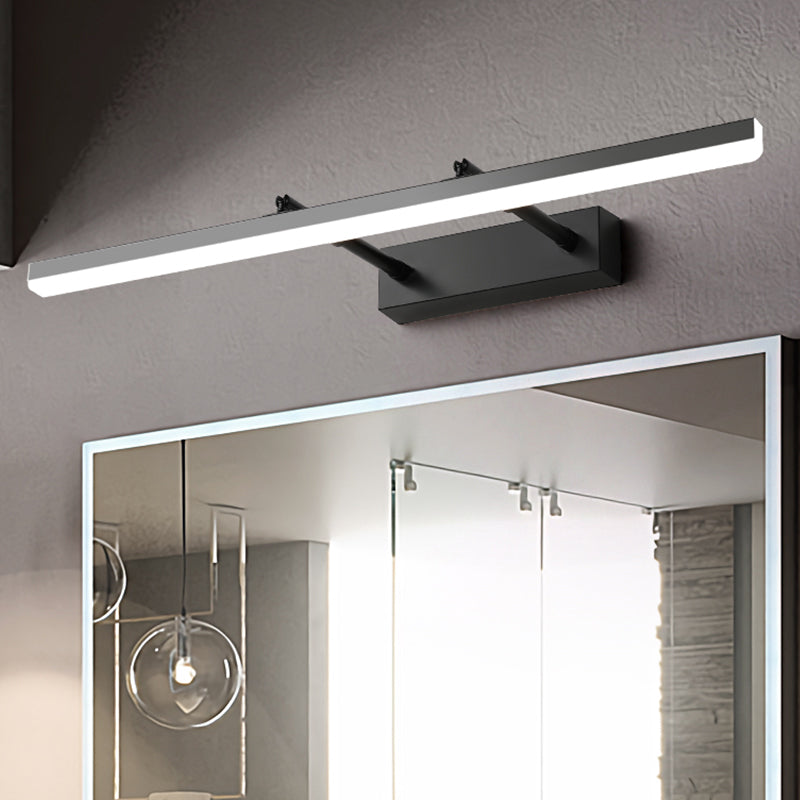 Moderne minimalistische stijl lineaire wand gemonteerd ijdelheid lichten metaal 1 licht ijdelheid verlichting ideeën voor badkamer