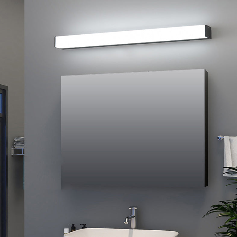 Modern Minimalist Style Rectangle Wall Mounted Vanity Lights 1 Light Vanity Lighting Ideas with Aluminum Alloy Shade