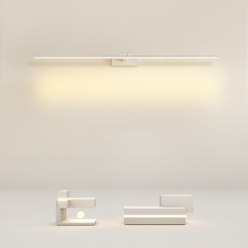 Modern Minimalist Style Linear Wall Mounted Vanity Lights Aluminum 1 Light Vanity Mirror Lights for Bathroom