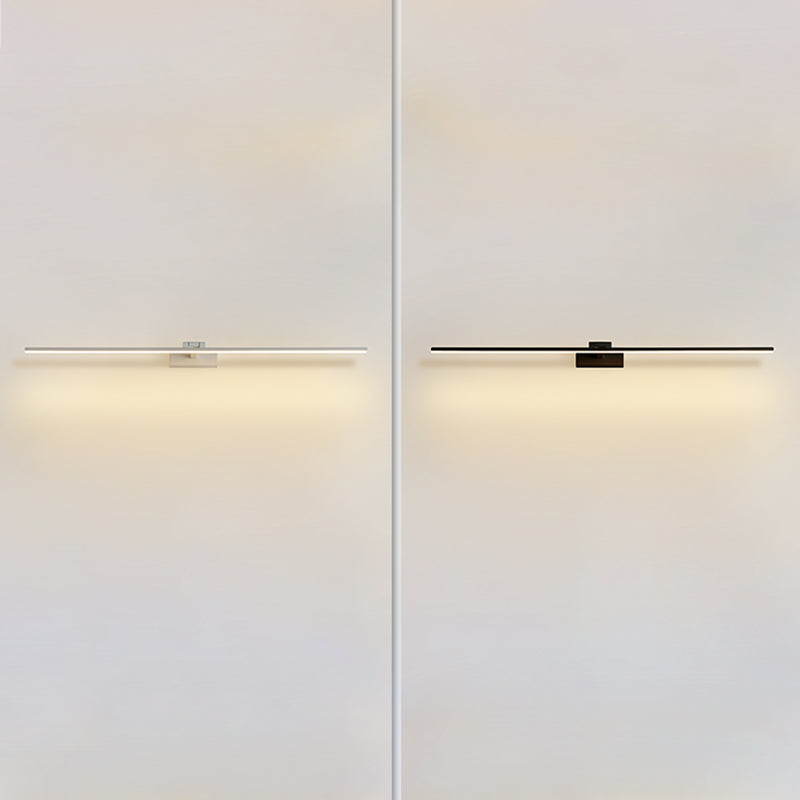 Modern Minimalist Style Linear Wall Mounted Vanity Lights Aluminum 1 Light Vanity Mirror Lights for Bathroom