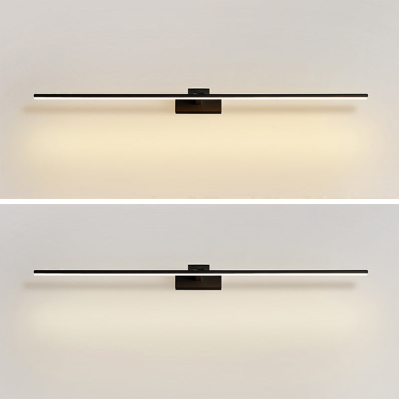 Modern Minimalist Style Linear Wall Mounted Vanity Lights Aluminum 1 Light Vanity Mirror Lights for Bathroom