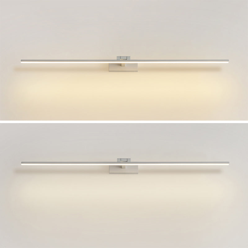Modern Minimalist Style Linear Wall Mounted Vanity Lights Aluminum 1 Light Vanity Mirror Lights for Bathroom
