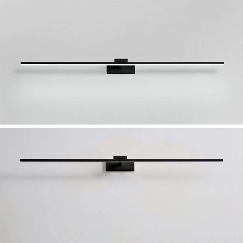 Modern Minimalist Style Linear Wall Mounted Vanity Lights Aluminum 1 Light Vanity Mirror Lights for Bathroom