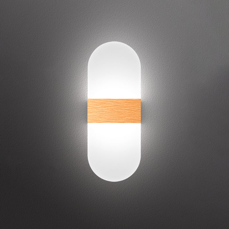 Lampada da parete per tonalità rettangolare in alluminio modernista Light Sconce a 1 luce per camera da letto