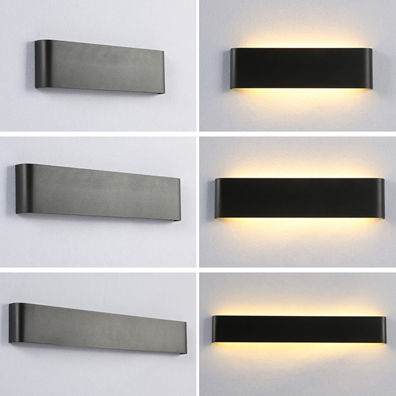 Lámpara de pared de aluminio de 1 luce de pared de rectángulo LED simple moderno para sala de estar para sala de estar
