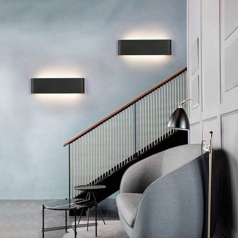 Lámpara de pared de aluminio de 1 luce de pared de rectángulo LED simple moderno para sala de estar para sala de estar