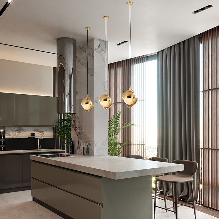 Tonalità mobili contemporanee la luce appesa 1 ciondolo sospensione in metallo leggero per camera da letto