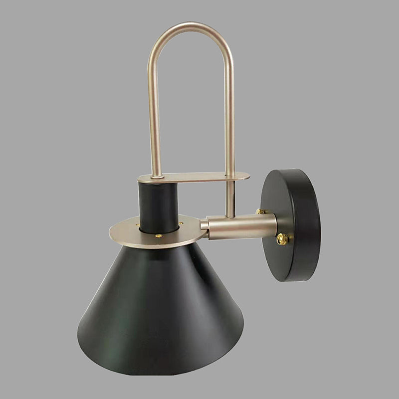1 Light Metal Wall Mounted Light Fixture Modern Dual Cone Wall Sconce Lighting for Dining Room