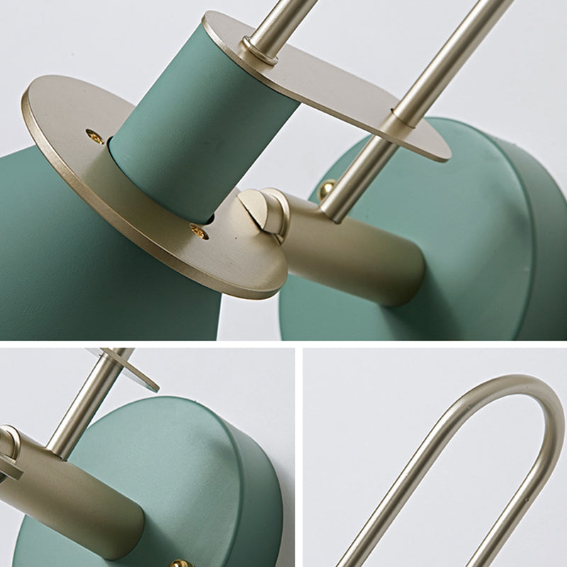 1 Light Metal Wall Mounted Light Fixture Modern Dual Cone Wall Sconce Lighting for Dining Room