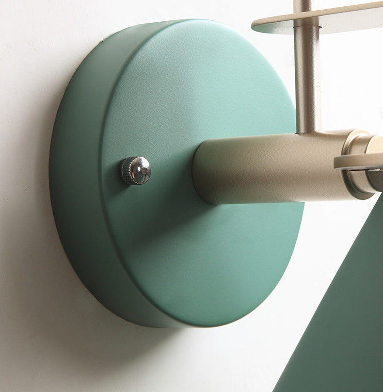 1 Light Metal Wall Mounted Light Fixture Modern Dual Cone Wall Sconce Lighting for Dining Room