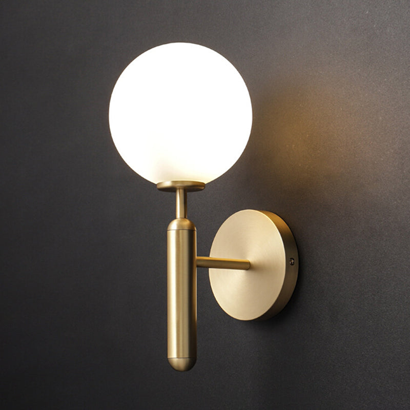 Zeitgenössische globale Wandmontagleuchte Milchglas Wandmontagelampe für das Restaurant