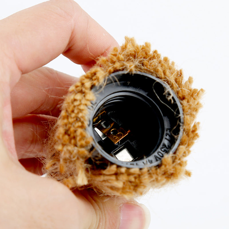 Vintage Bare Bulb Design Drop Lighting 1-Light Rope Pendant Light Fixture for Bar