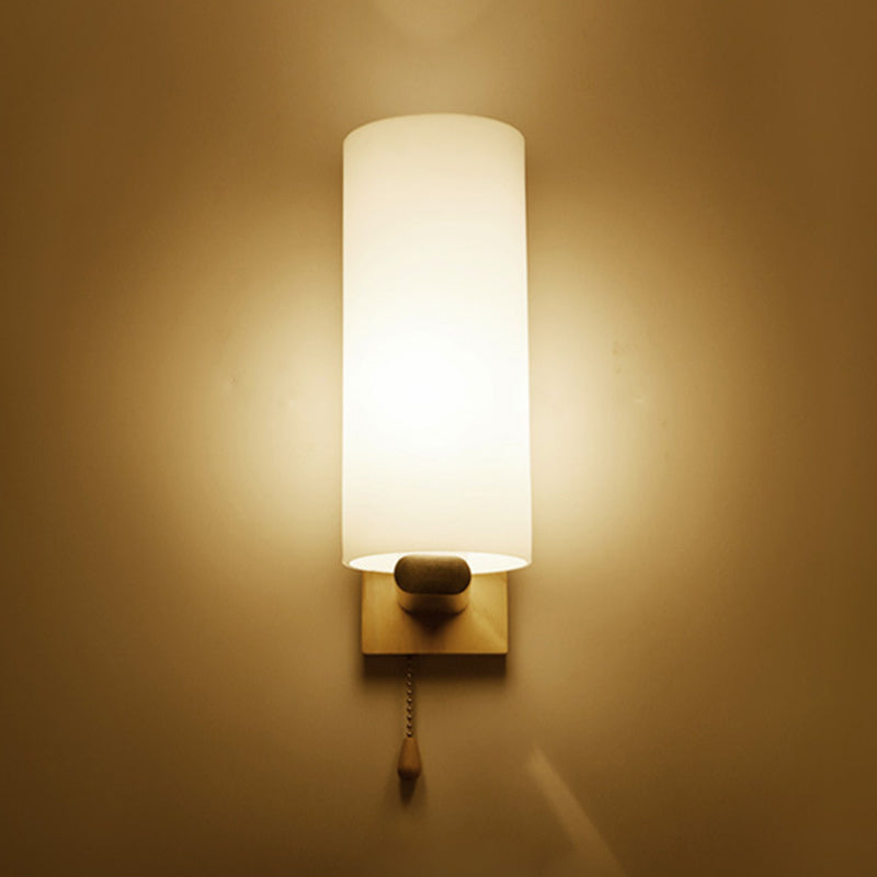 Moderna semplicità cilindri con le luci di applique luci latte murale vetrino illuminazione con camera da letto per camera da letto