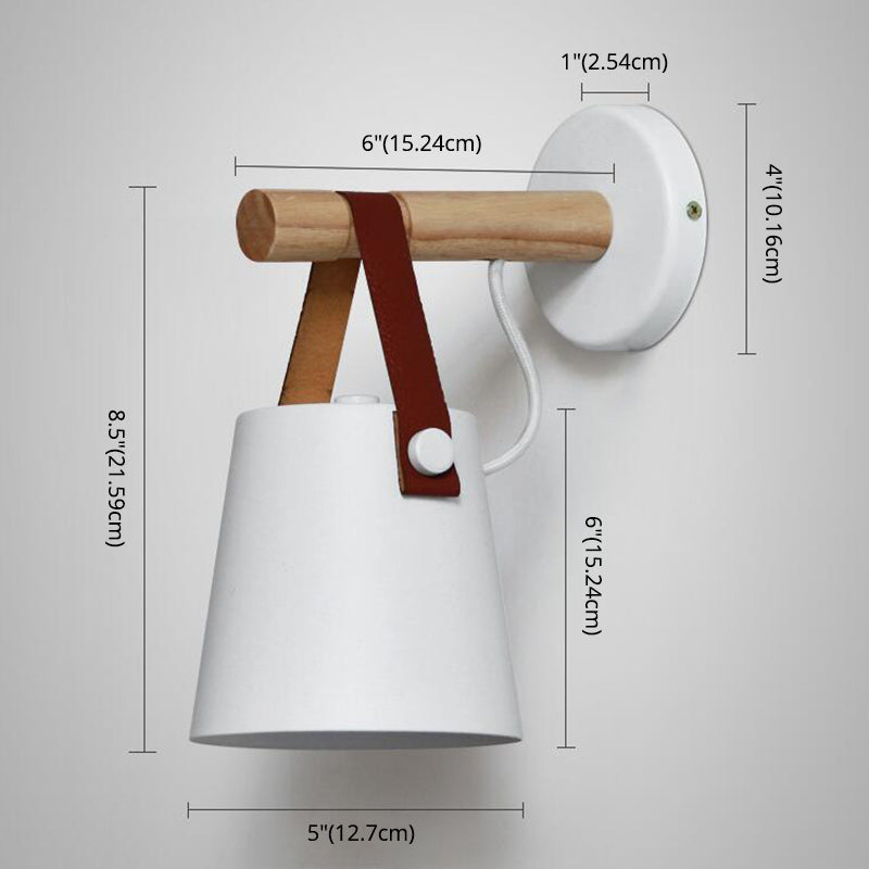 Verjüngte Wandlampen Ultra-moderne Holzwandleuchten mit Gürtel für Schlafzimmer