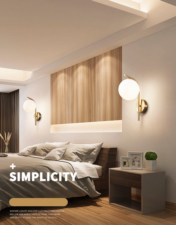 Zeitgenössische globale Wandmontagleuchte Milchglas Wandmontagelampe für das Restaurant