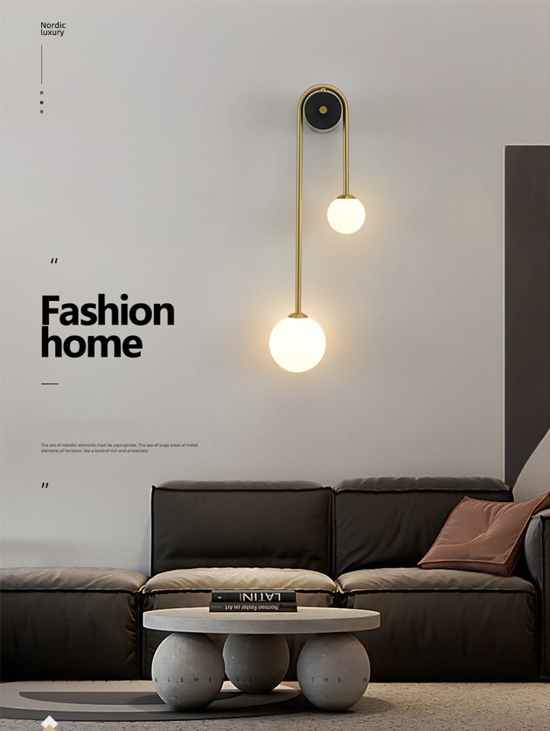 Zeitgenössische globale Wandmontagleuchte Milchglas Wandmontagelampe für das Restaurant