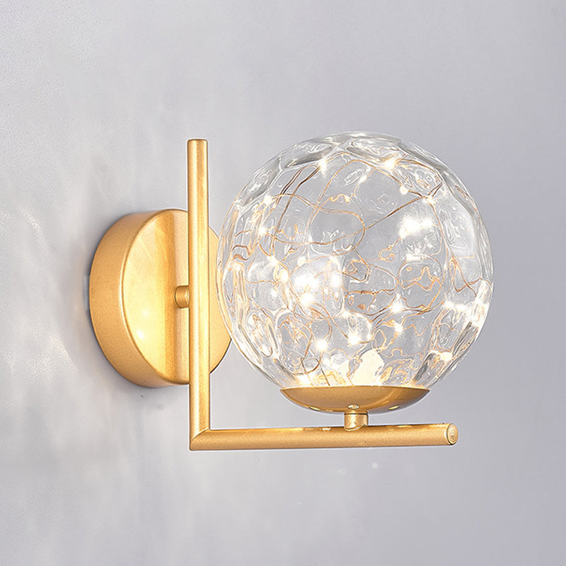 1 licht wit glazen wand gemonteerd verlichtingsarmatuur moderne bol wandverlichting ideeën voor slaapkamer