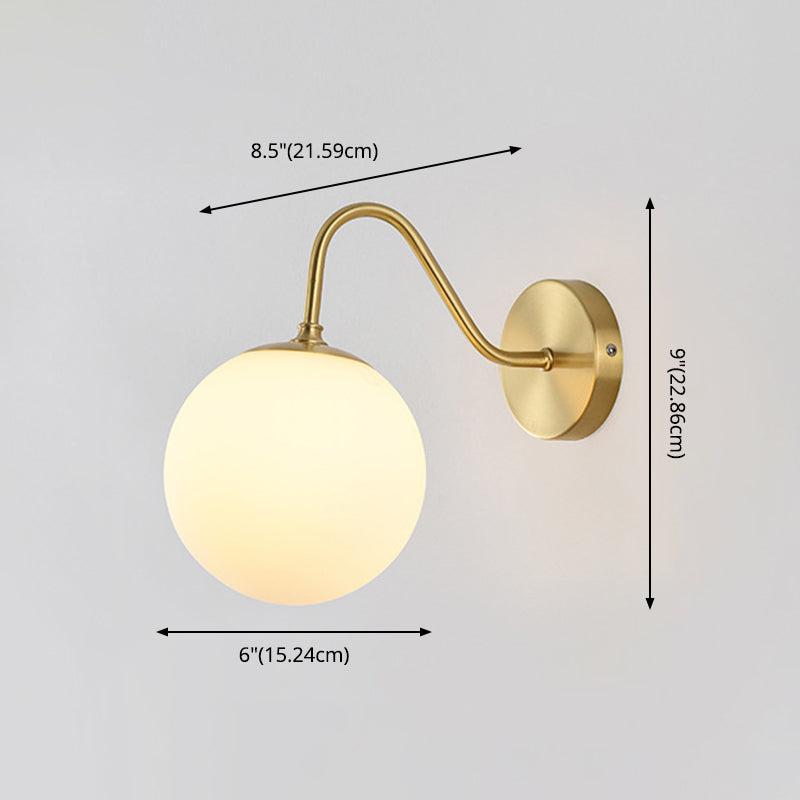 Zeitgenössische globale Wandmontagleuchte Milchglas Wandmontagelampe für das Restaurant