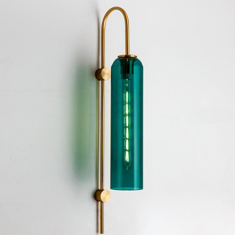 Ultra-modern Cylinder Wall Mount Lighting Glass Wall Mounted Light Fixture for Living Room