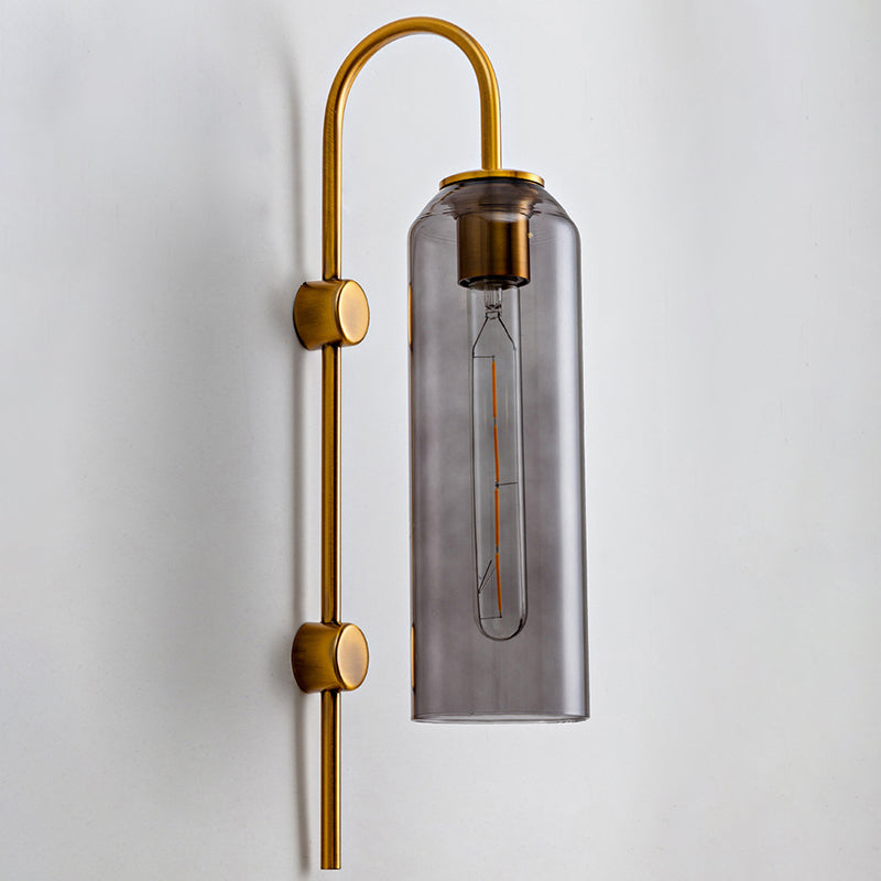 Ultra-modern Cylinder Wall Mount Lighting Glass Wall Mounted Light Fixture for Living Room