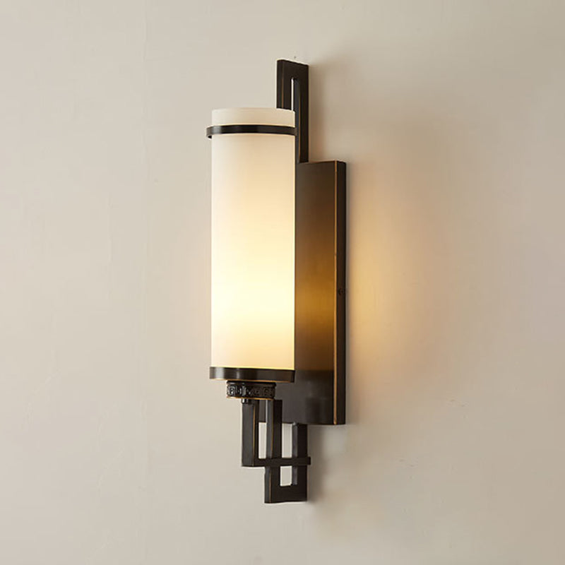 Postmoderne Einfachheit Zylinder Wandleuchte Glaswandleuchten für Schlafzimmer