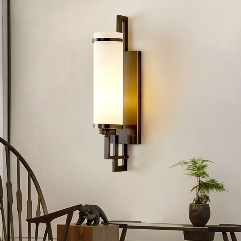 Postmoderne Einfachheit Zylinder Wandleuchte Glaswandleuchten für Schlafzimmer