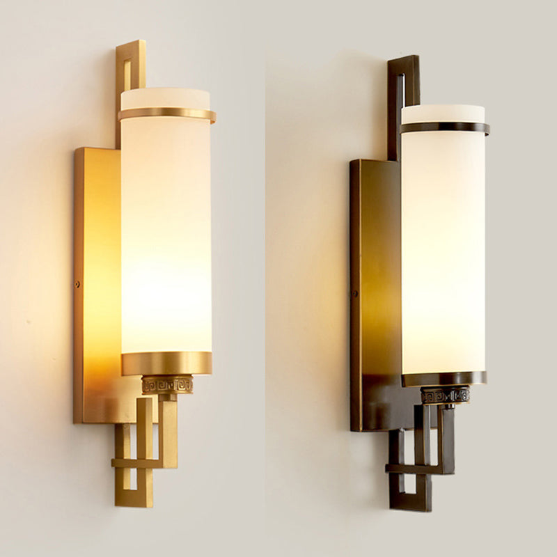 Postmoderne Einfachheit Zylinder Wandleuchte Glaswandleuchten für Schlafzimmer