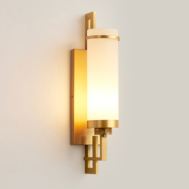 Postmoderne Einfachheit Zylinder Wandleuchte Glaswandleuchten für Schlafzimmer