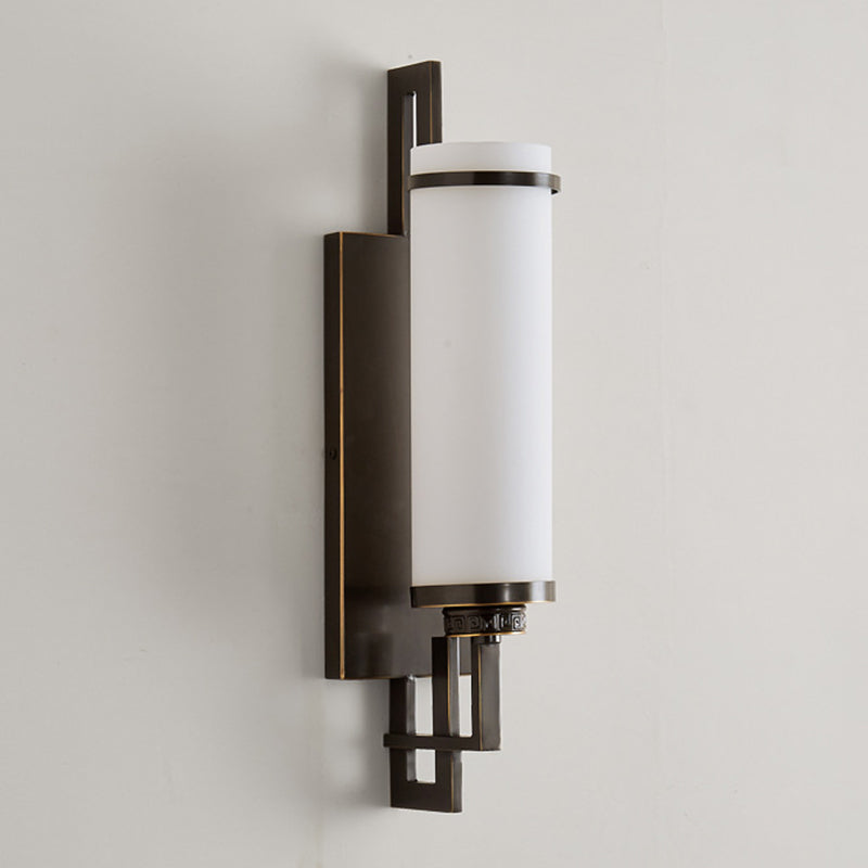 Postmoderne Einfachheit Zylinder Wandleuchte Glaswandleuchten für Schlafzimmer