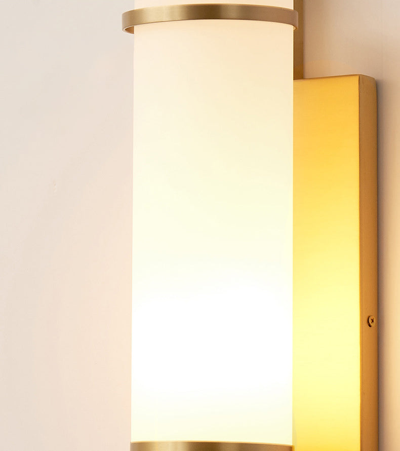 Postmoderne Einfachheit Zylinder Wandleuchte Glaswandleuchten für Schlafzimmer