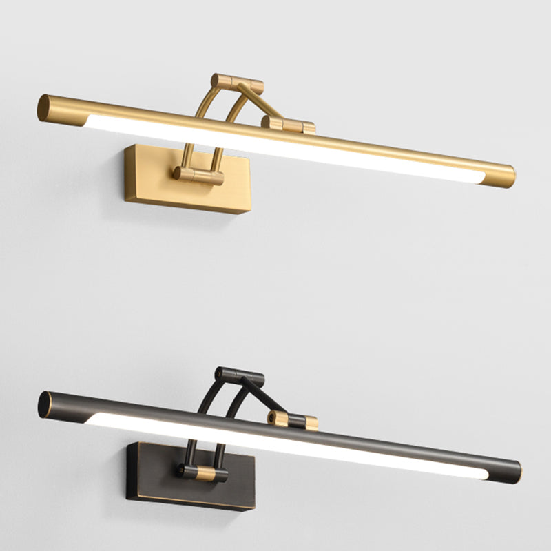 Moderne Luxusstil Zylindrische Flush -Berg -Wandleuchten Kupferwand montiertes Waschtischleuchten im goldenen Finish