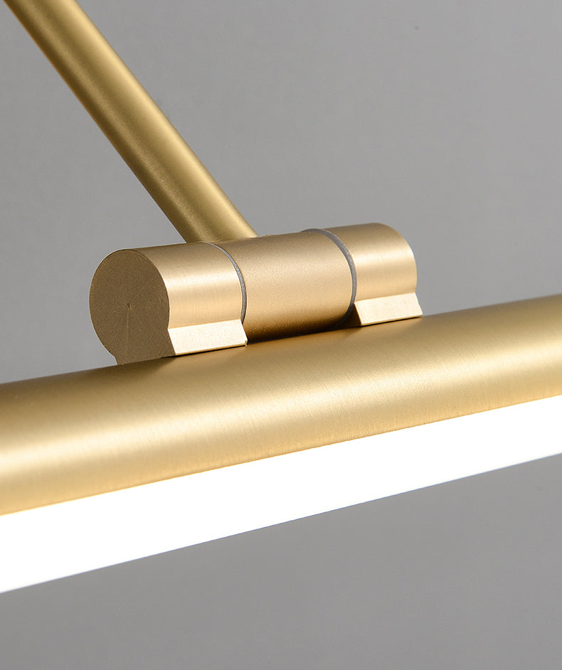 Modern Luxury Style Cylindrical Flush Mount Wall Sconce Copper Wall Mounted Vanity Lights in Gold Finish
