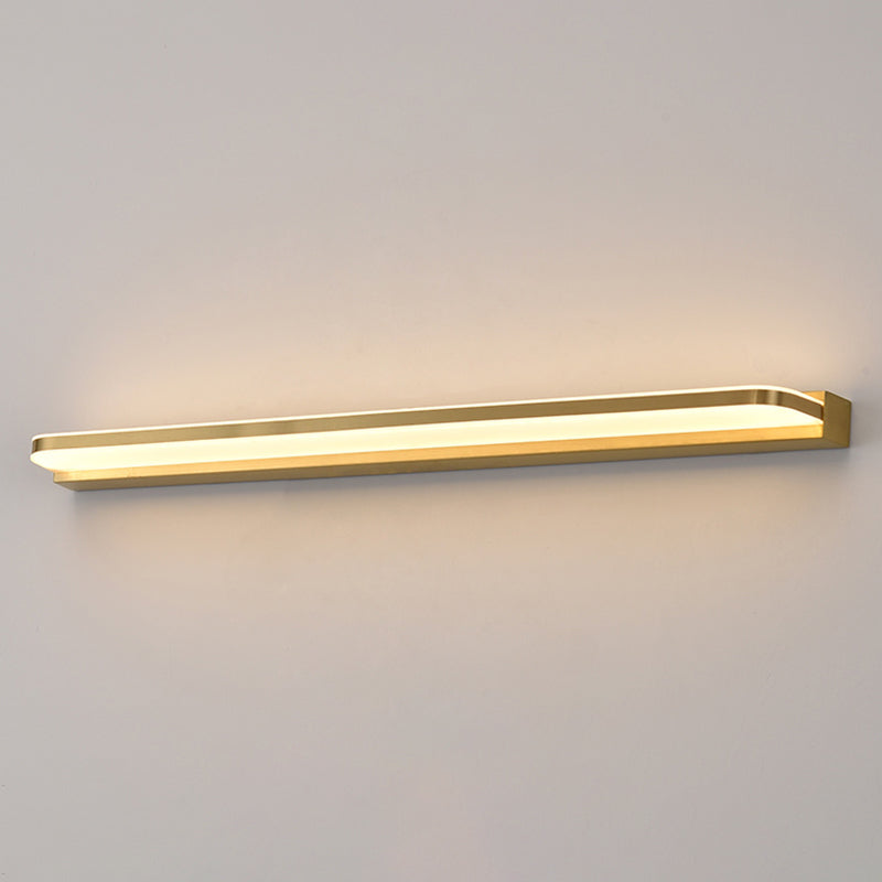 Modern Minimalist Style Ultra-thin Wall Mounted Light Fixture Copper Wall Light Sconces for Bathroom