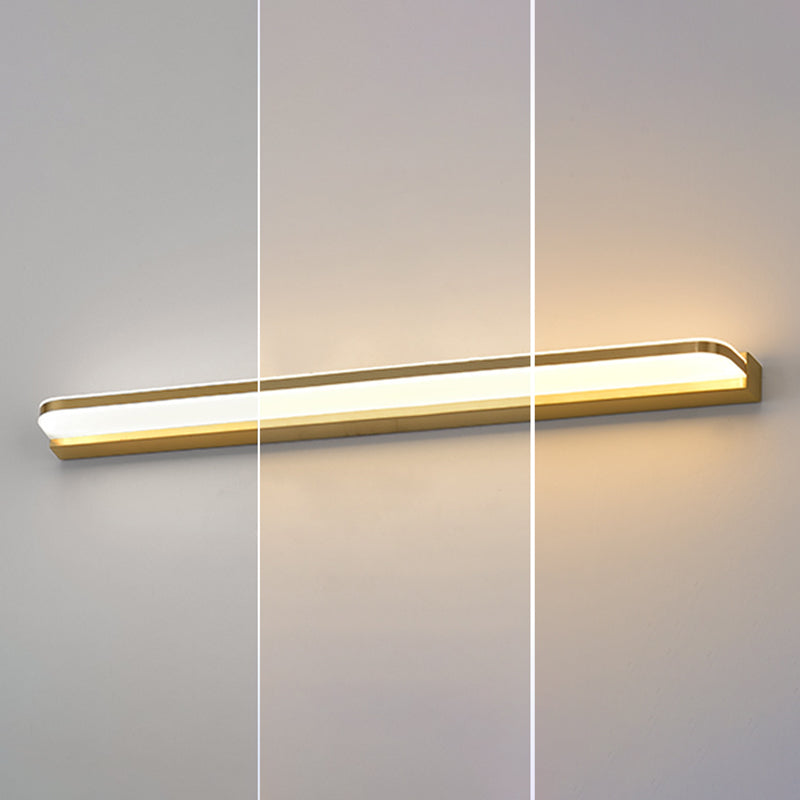 Modern Minimalist Style Ultra-thin Wall Mounted Light Fixture Copper Wall Light Sconces for Bathroom
