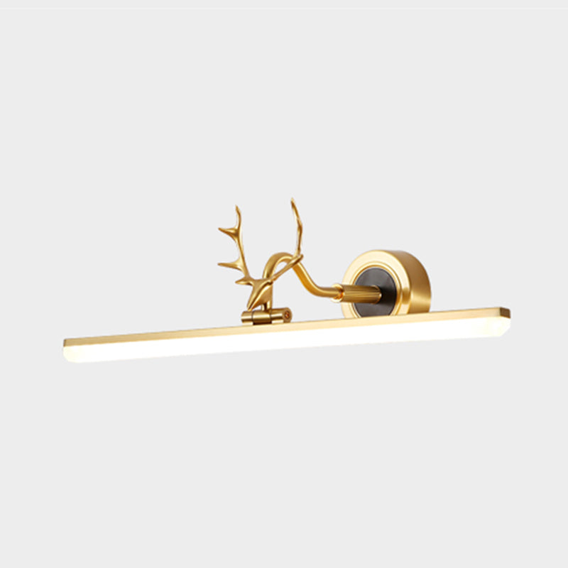 Midden-eeuwse luxe stijl gestroomlijnde wand gemonteerd ijdelheid lichten koper spoeling mount wand sconce voor badkamer