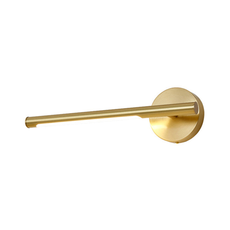 Moderner minimalistischer Stil linearer Flush -Berg -Wandleuchter Kupferwand montiertes Waschtischleuchten im goldenen Finish