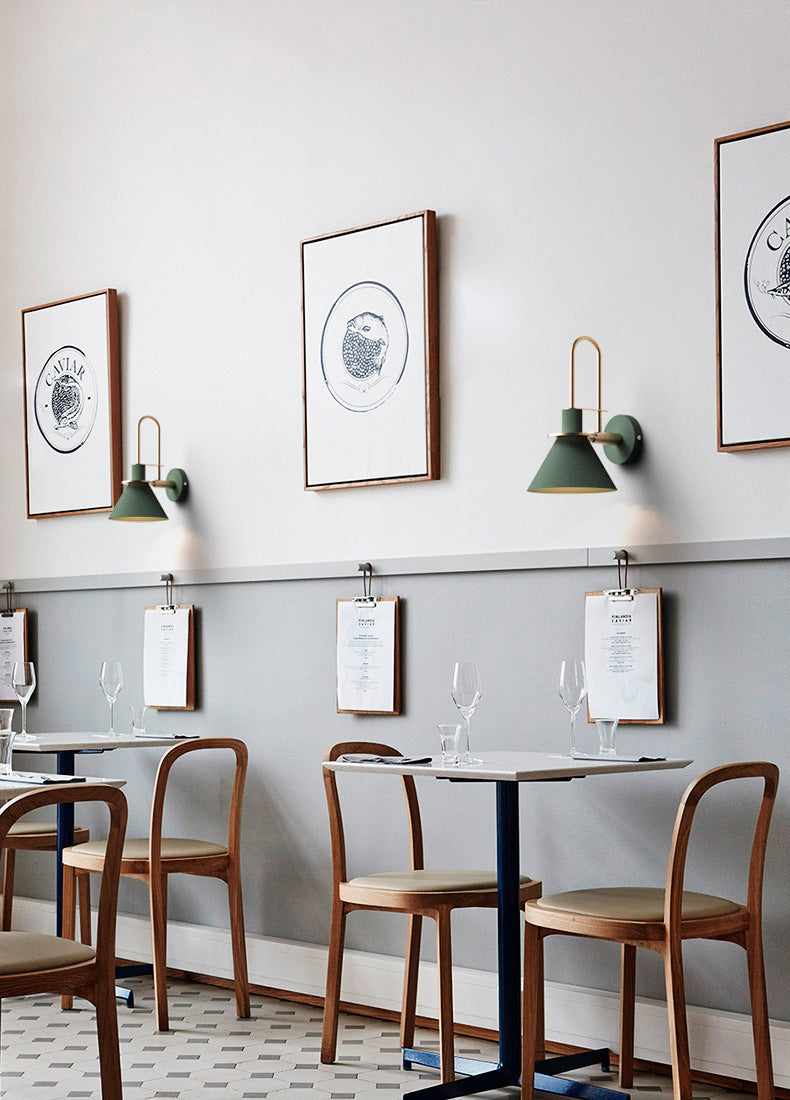 1 Light Metal Wall Mounted Light Fixture Modern Curved Arm Wall Sconce Lighting for Dining Room