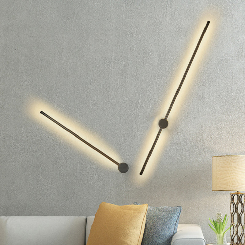 Nordic Minimalism LED Line Wall Lamp Rotatable Design Long Strip Sconce Light for Living Room Corridor