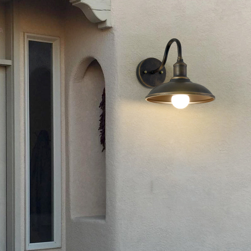 1 Light Metal Wall Mounted Light Fixture Antique Dome Wall Hanging Lights for Hall And Foyer