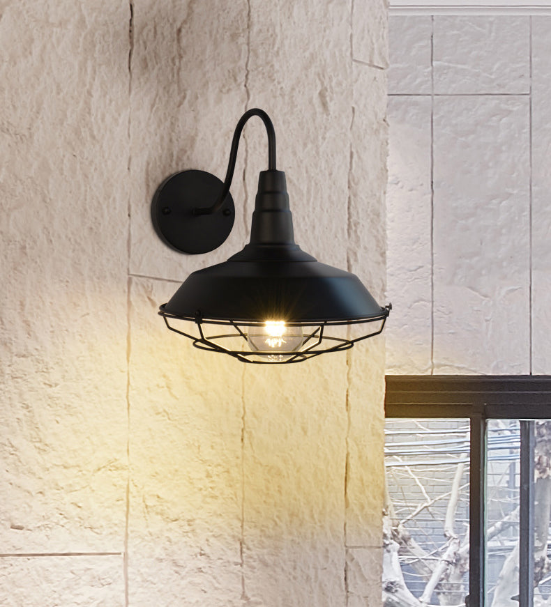 1 Light Metal Wall Mounted Light Fixture Industrial Lantern Wall Sconce Light Fixtures for Hall And Foyer