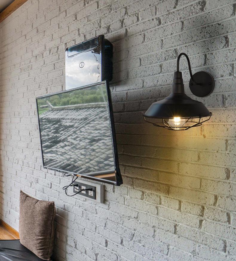 1 Light Metal Wall Mounted Light Fixture Industrial Lantern Wall Sconce Light Fixtures for Hall And Foyer