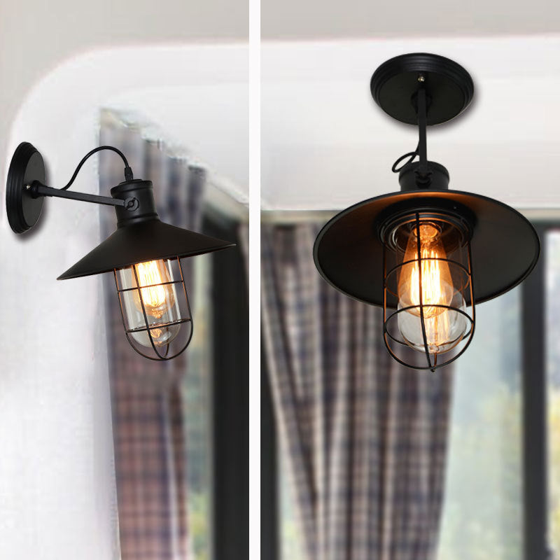 3 luci trasparente lampada montata a parete in vetro a parete industriale monte a parete per sala e foyer