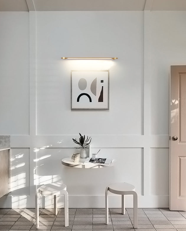 Moderne lichte luxe stijl lineaire wandgemonteerde ijdelheid lichten aluminium wand sconce verlichting in gouden afwerking