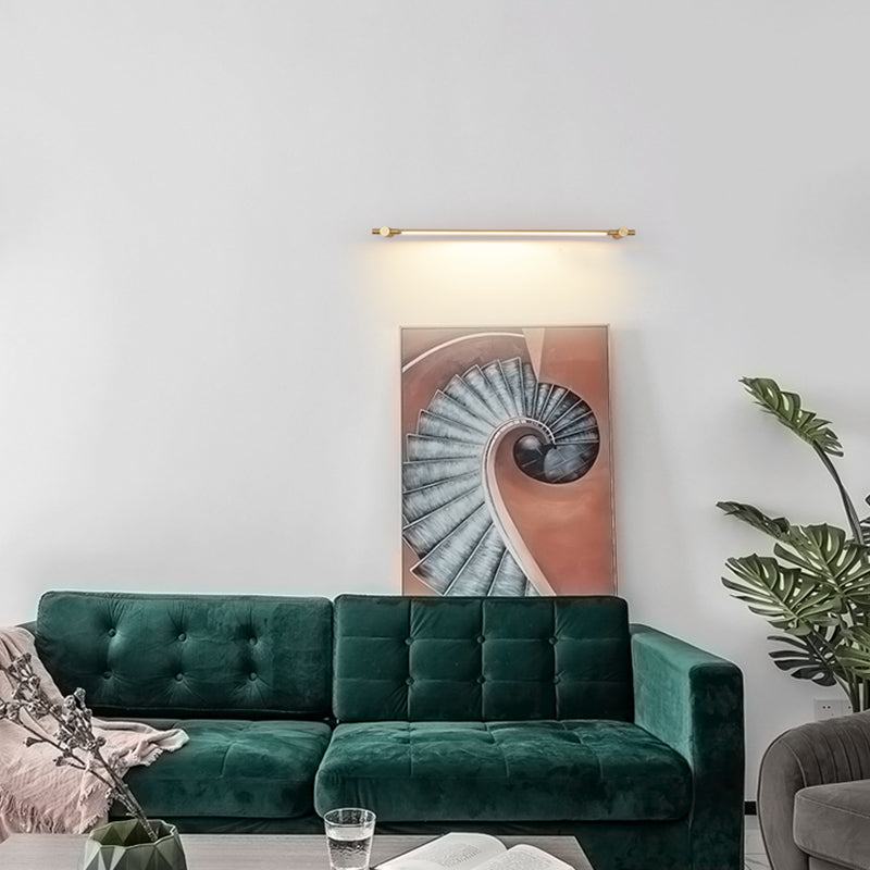 Moderne lichte luxe stijl lineaire wandgemonteerde ijdelheid lichten aluminium wand sconce verlichting in gouden afwerking